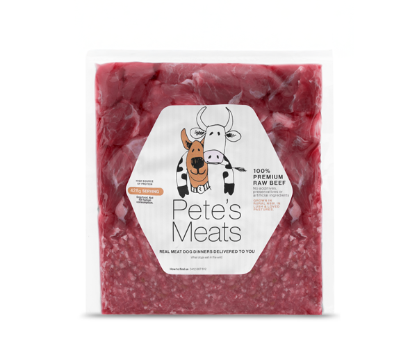 10.5kg Big Dog Dinner Box: Beef, Fruit & Veg mix delivered fortnightly